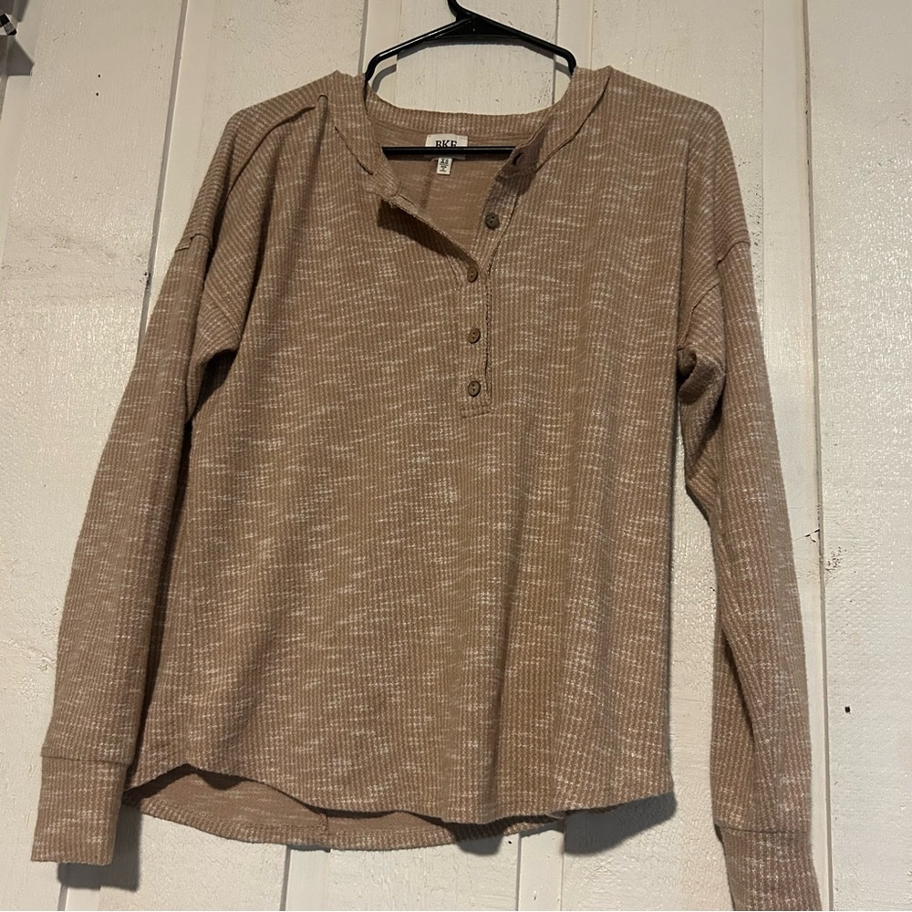 BKE Tan Button Down Shirt